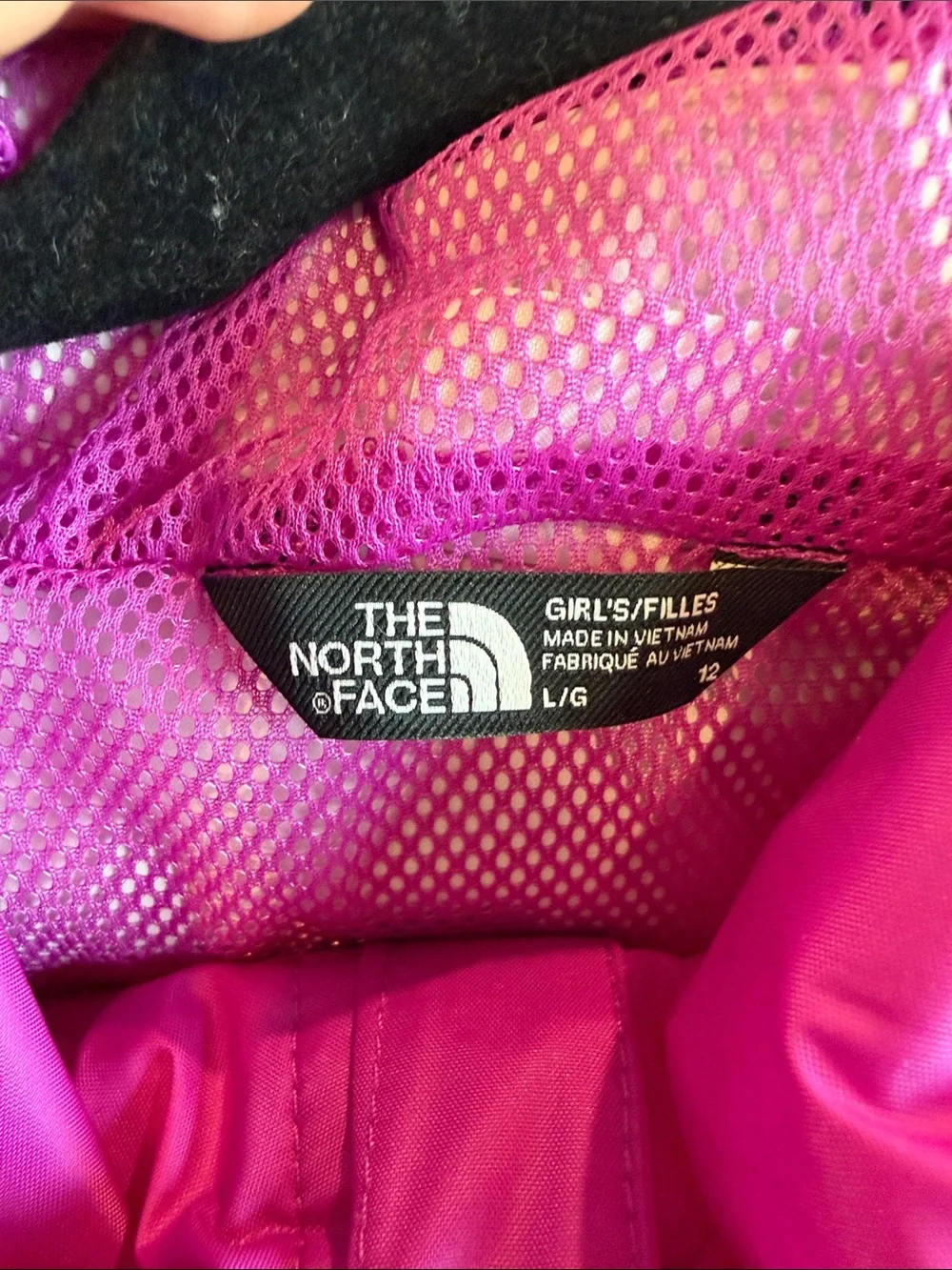 The North Face Magenta Hooded Windbreaker Jacket